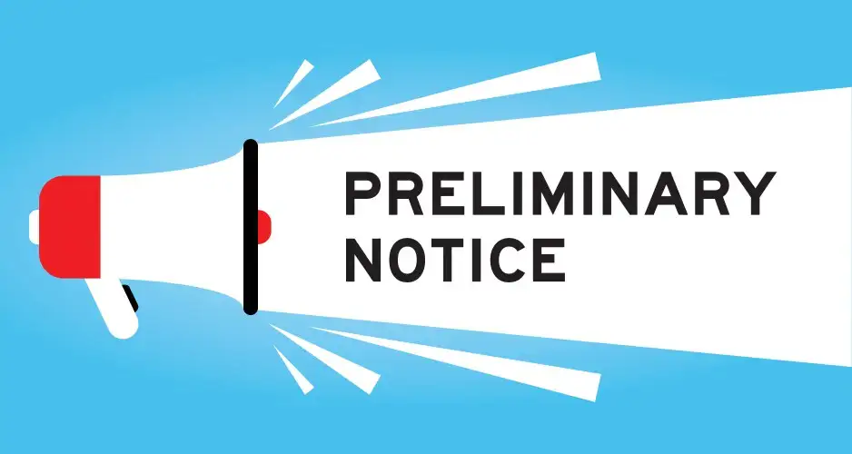 Preliminary Notice in Construction